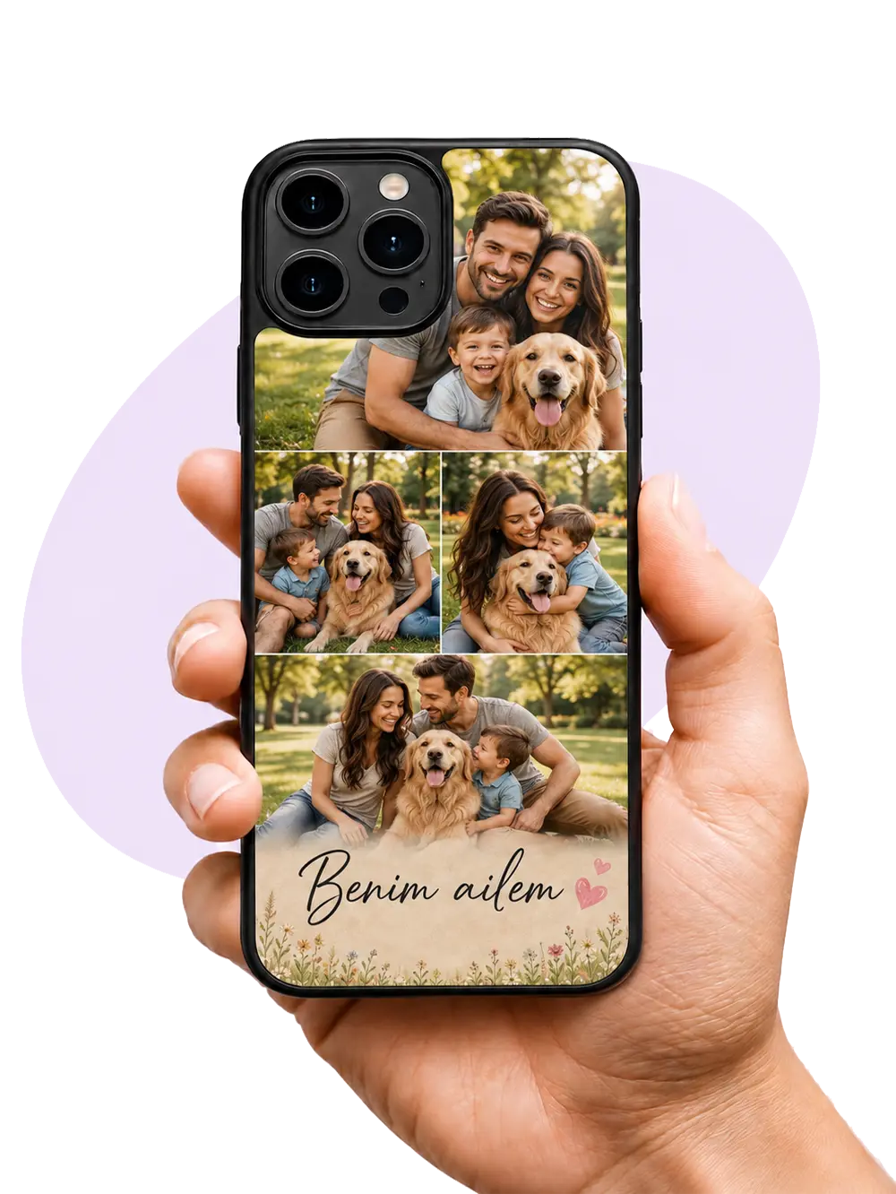 Benim ailem tasarımlı kişiye özel telefon kılıfı